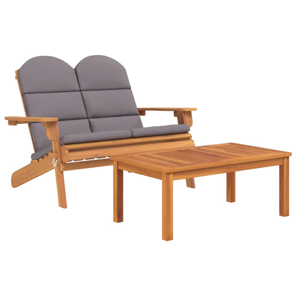 Juego de muebles de jardín Adirondack 5 piezas madera acacia vidaXL