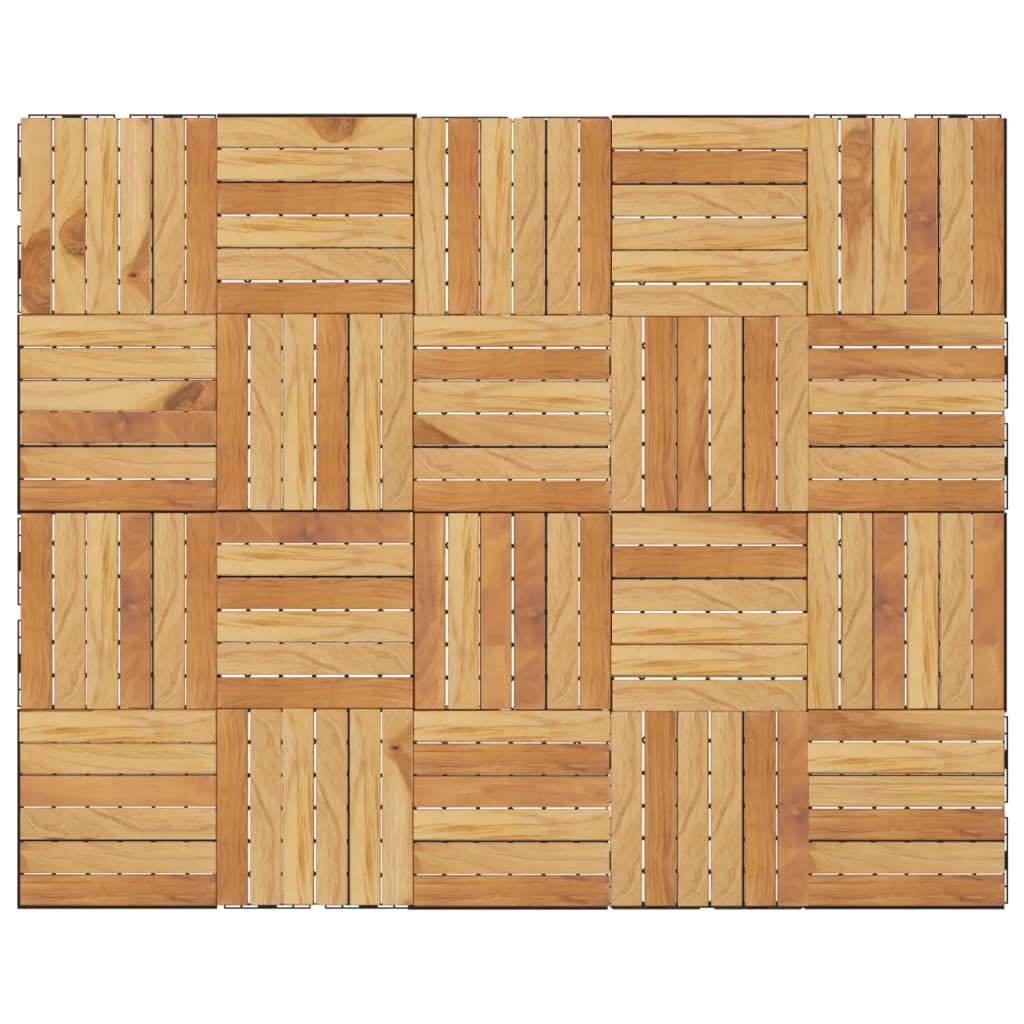 Terrace tiles 20 pcs teak wood vertical pattern 30x30 cm v5975 - Vetonek