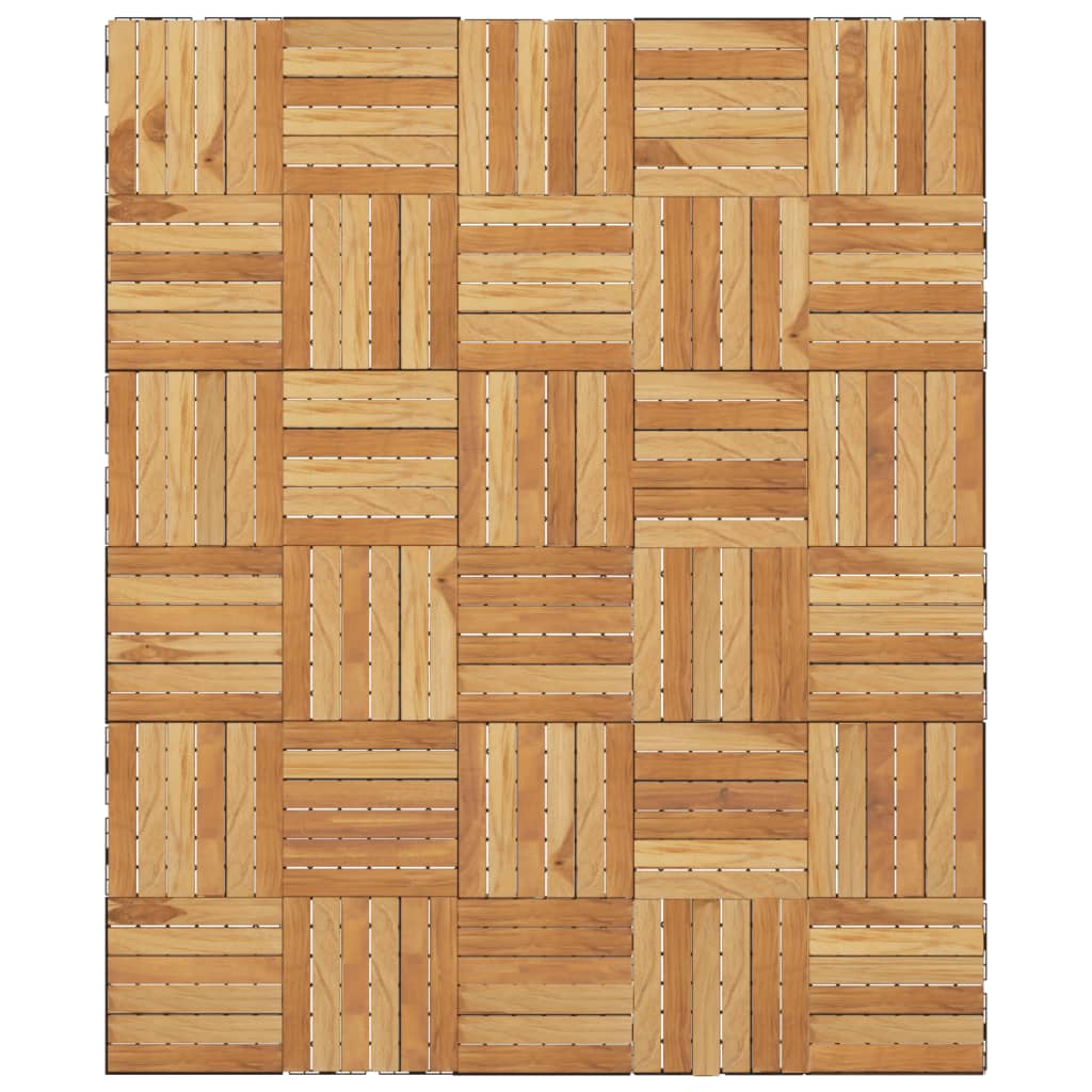 Terrace tiles 30 pcs teak wood vertical pattern 30x30 cm V03 - Vetonek