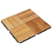 Terrace tiles 20 pcs solid teak wood 30x30 cm v5999 - Vetonek