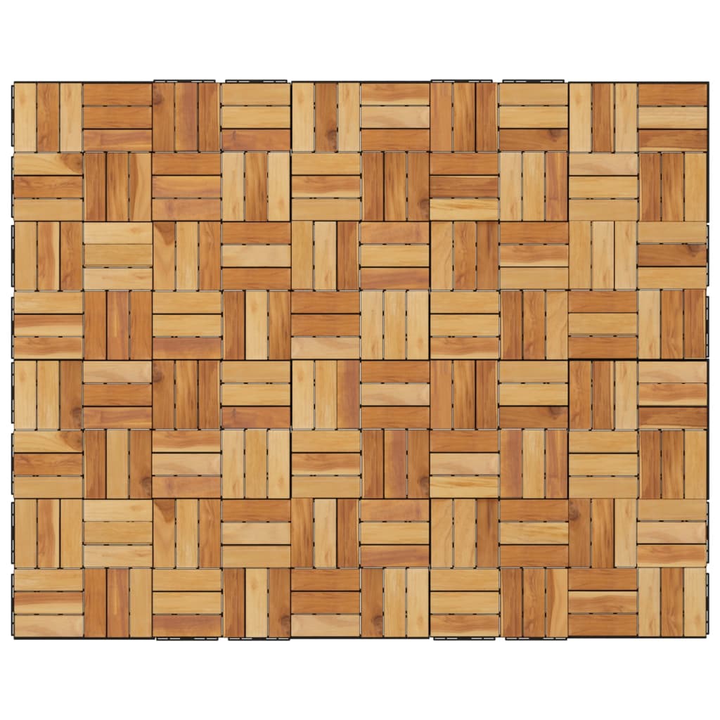 Terrace tiles 20 pcs solid teak wood 30x30 cm v5999 - Vetonek