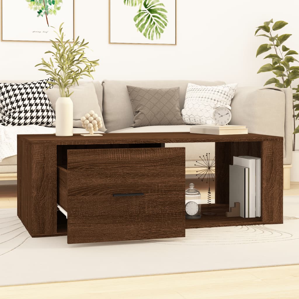 Brown Wood Center Tisch Roble 100x50,5x35 cm