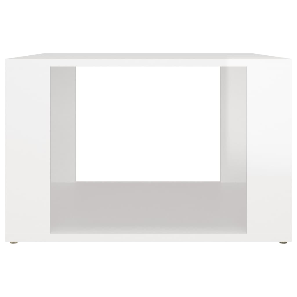 Mesita de noche madera blanco brillo 57x55x36 cm vidaXL