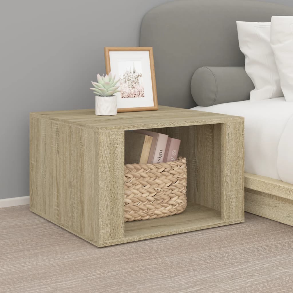 Vetonek Mesita de noche madera contrachapada roble Sonoma 57x55x36 cm