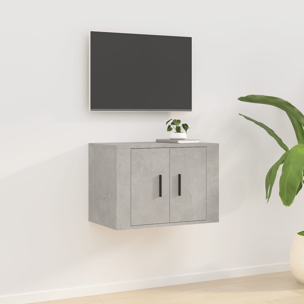 Vetonek Mueble para TV de pared gris hormigón 57x34,5x40 cm