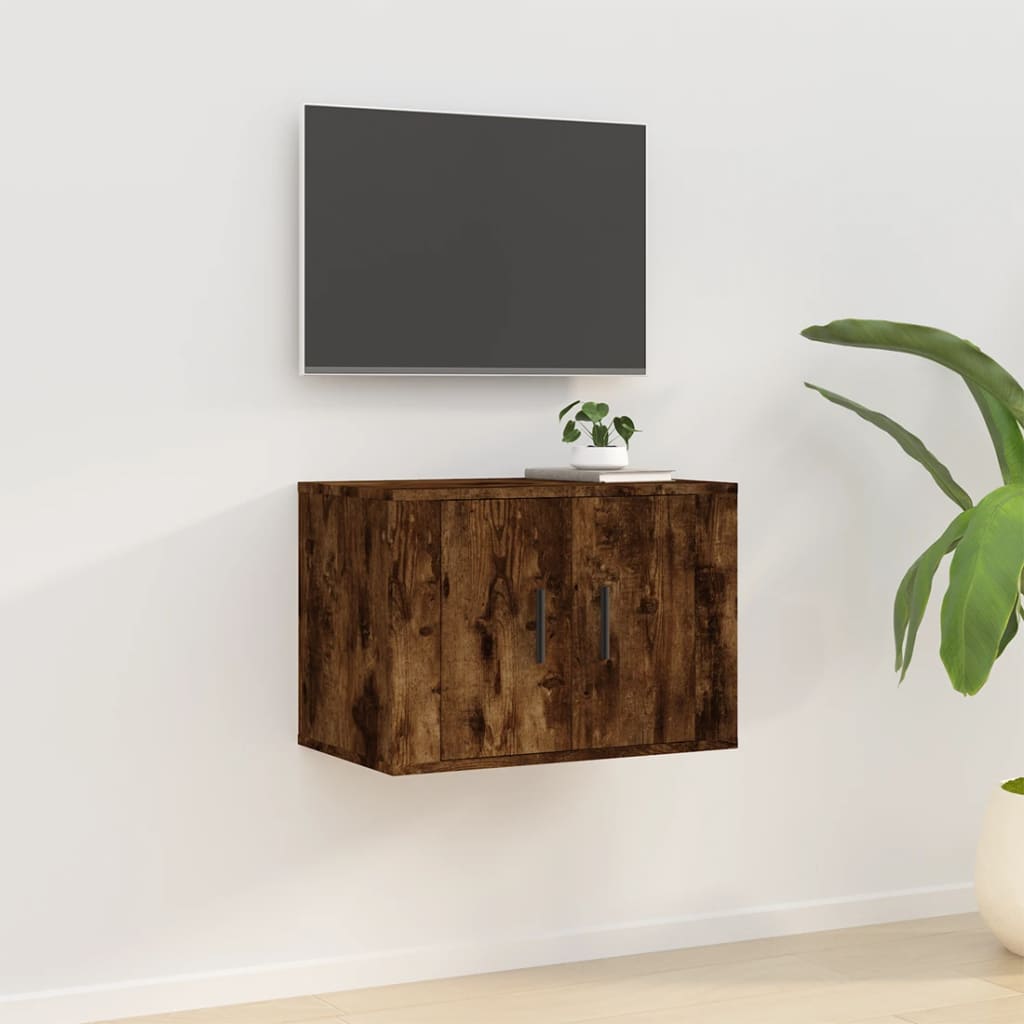 Vetonek Mueble para TV de pared roble ahumado 57x34,5x40 cm