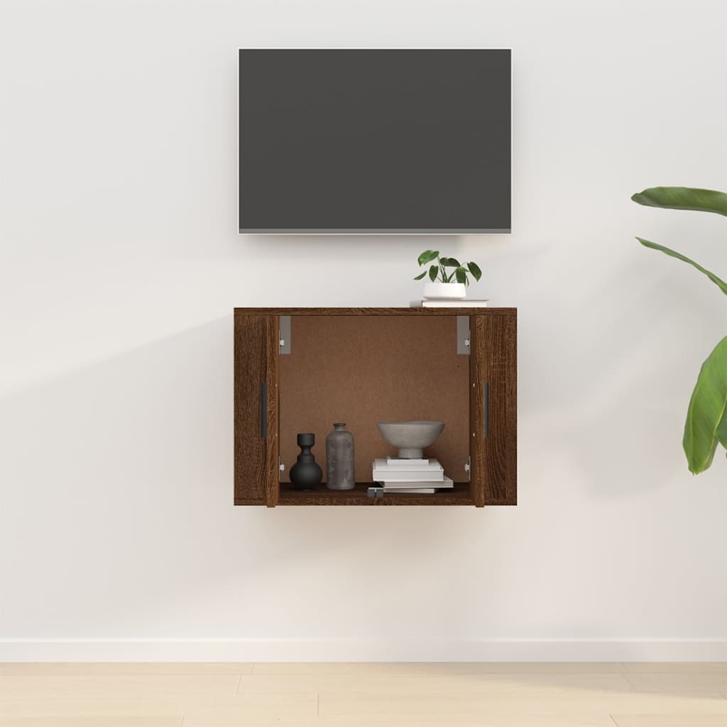 Wall TV furniture Brown oak 57x34,5x40 cm