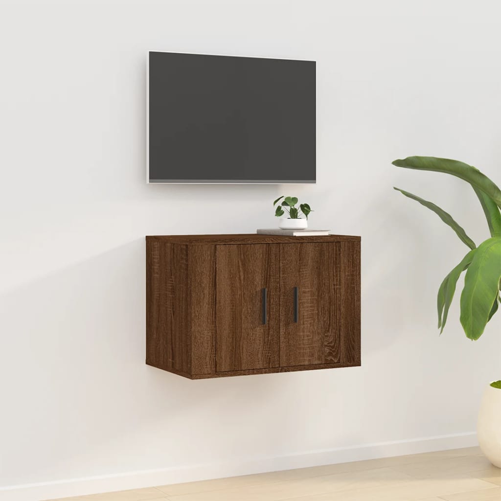 Vetonek Mueble para TV de pared roble marrón 57x34,5x40 cm