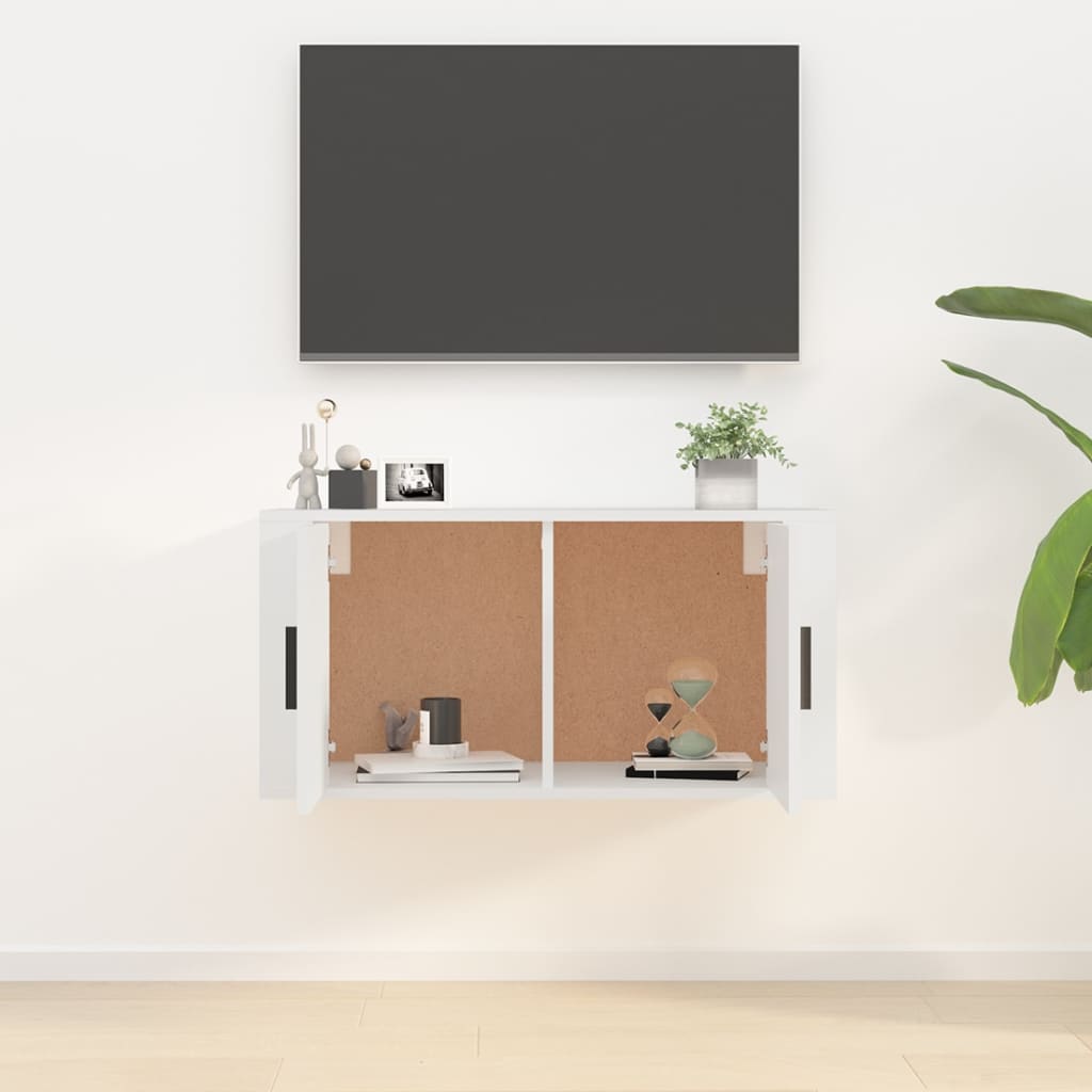 Mueble para TV de pared blanco 80x34,5x40 cm