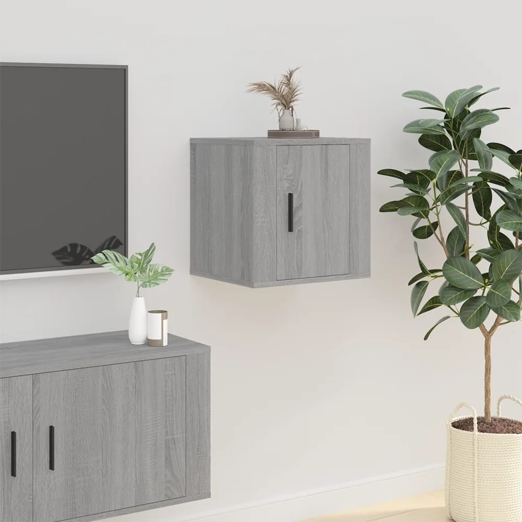 Vetonek Mueble para TV de pared gris Sonoma 40x34,5x40 cm