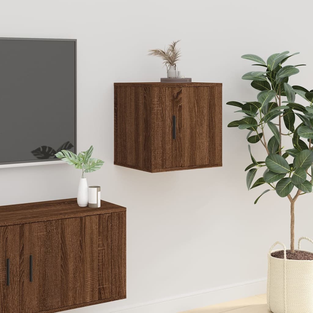 Vetonek Mueble para TV de pared roble marrón 40x34,5x40 cm