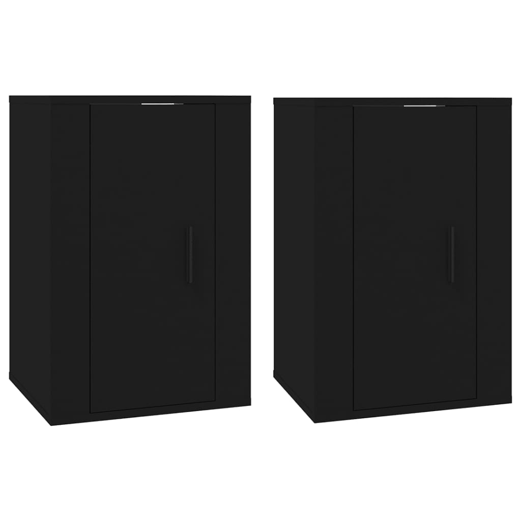 Muebles para TV de pared 2 uds negro 40x34,5x60 cm vidaXL