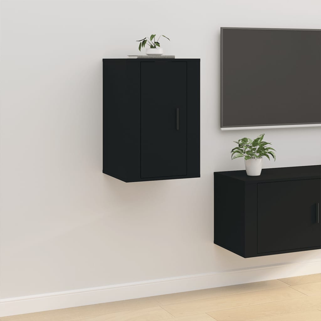 Muebles para TV de pared 2 uds negro 40x34,5x60 cm vidaXL