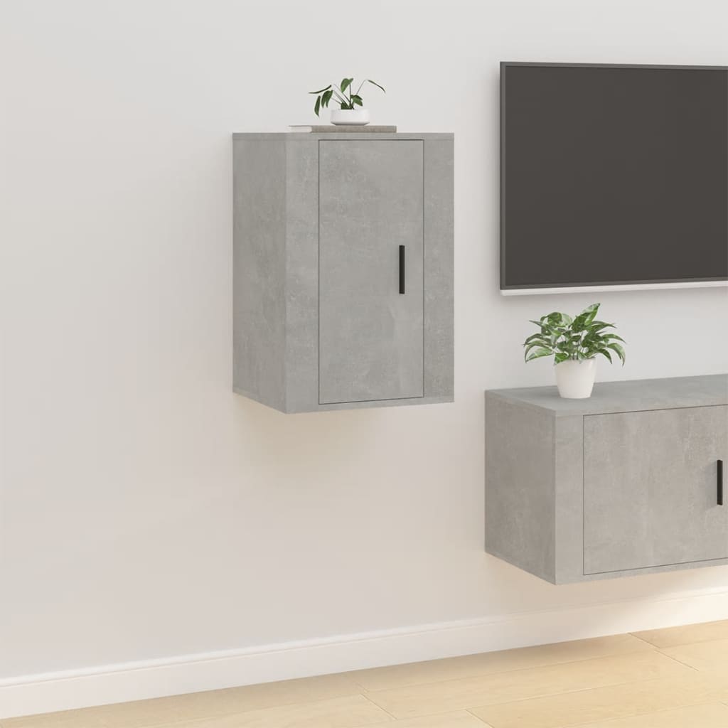 Vetonek Mueble para TV de pared gris hormigón 40x34,5x60 cm