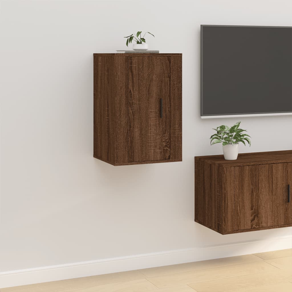 Vetonek Mueble para TV de pared roble marrón 40x34,5x60 cm