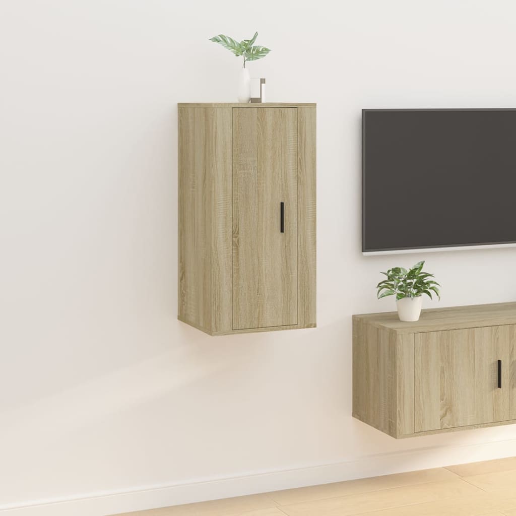 Vetonek Mueble para TV de pared roble Sonoma 40x34,5x80 cm