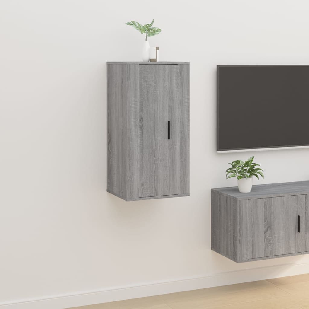 Vetonek Mueble para TV de pared gris Sonoma 40x34,5x80 cm