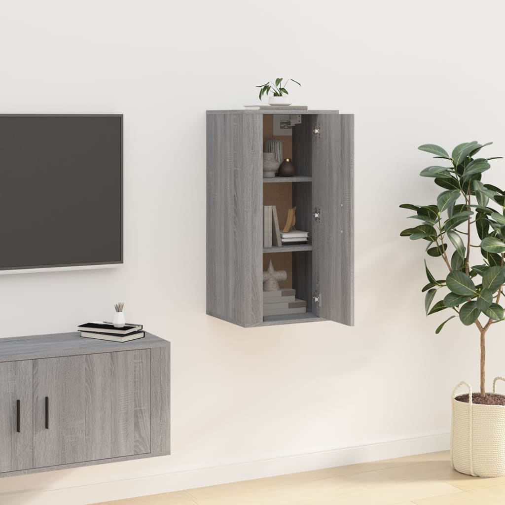 Mueble para TV de pared gris Sonoma 40x34,5x80 cm vidaXL