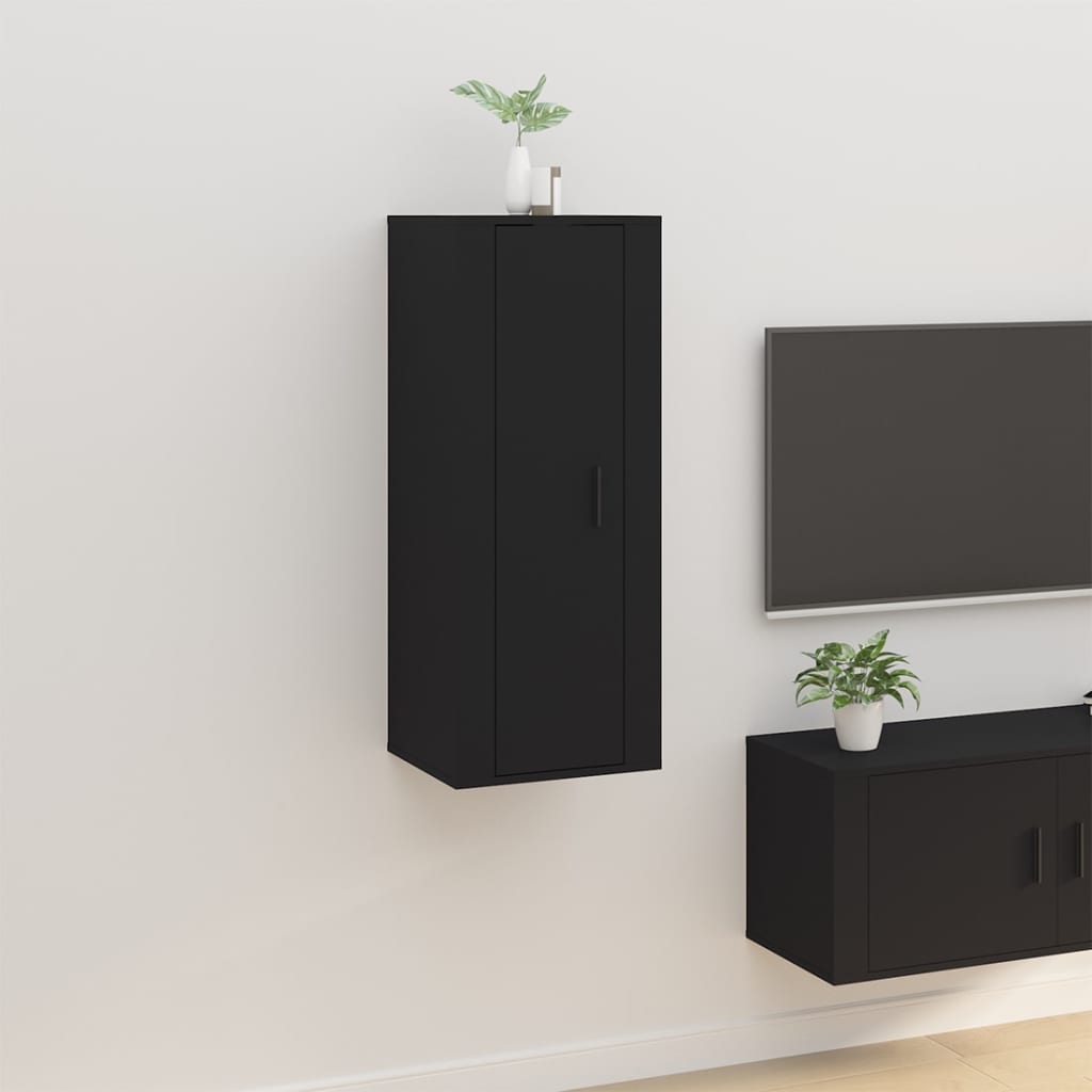 Vetonek Mueble para TV de pared negro 40x34,5x100 cm