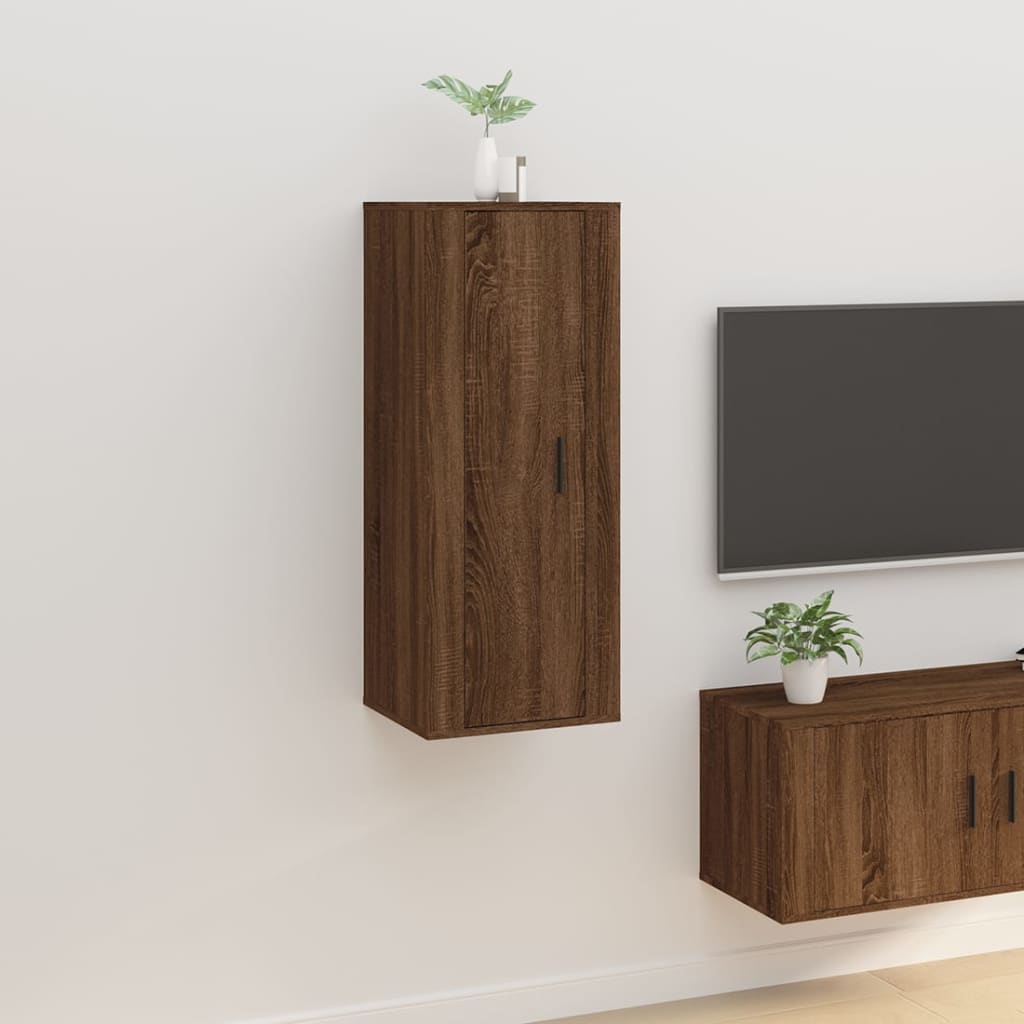 Vetonek Mueble para TV de pared roble marrón 40x34,5x100 cm