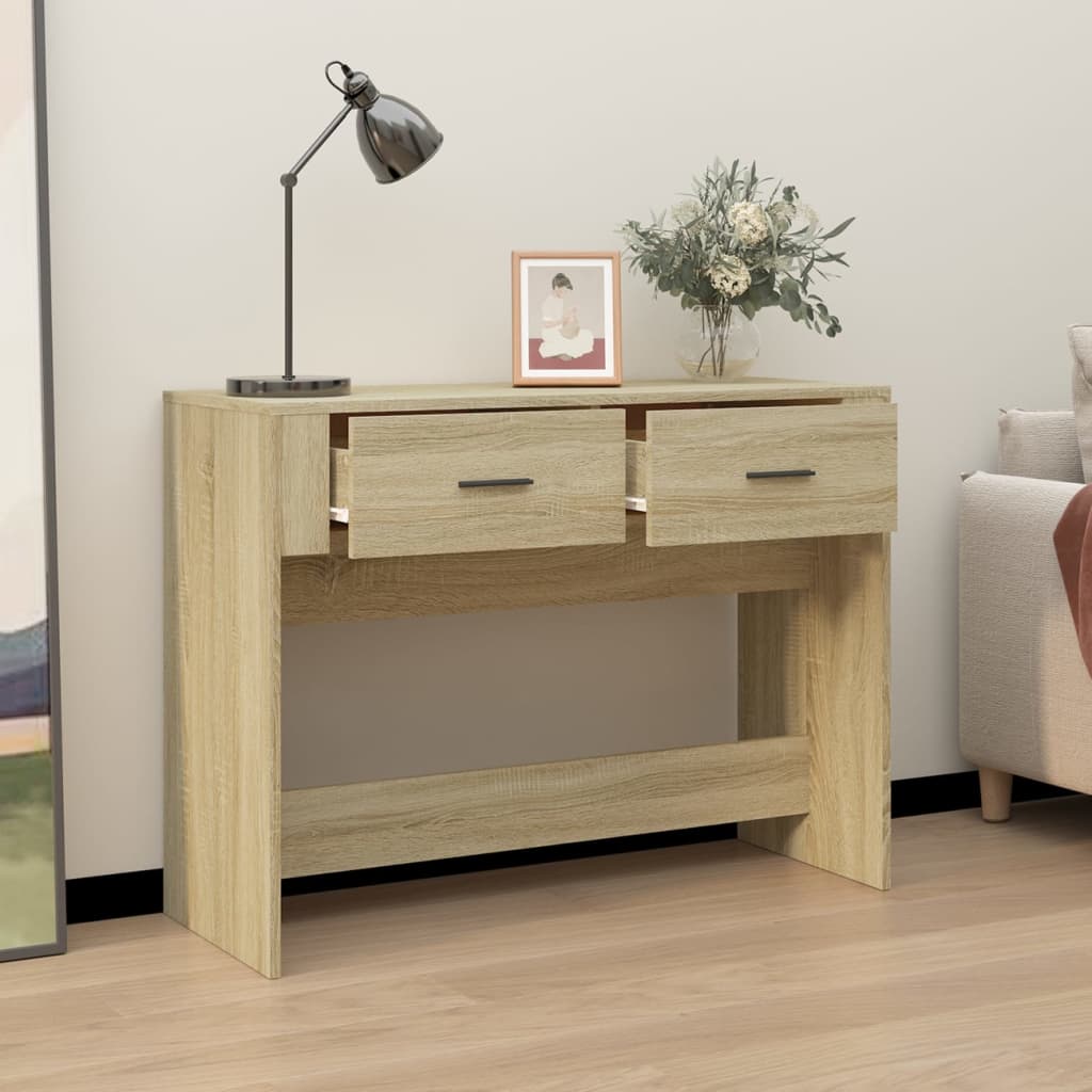 Mesa consola madera roble Sonoma 100x39x75 cm