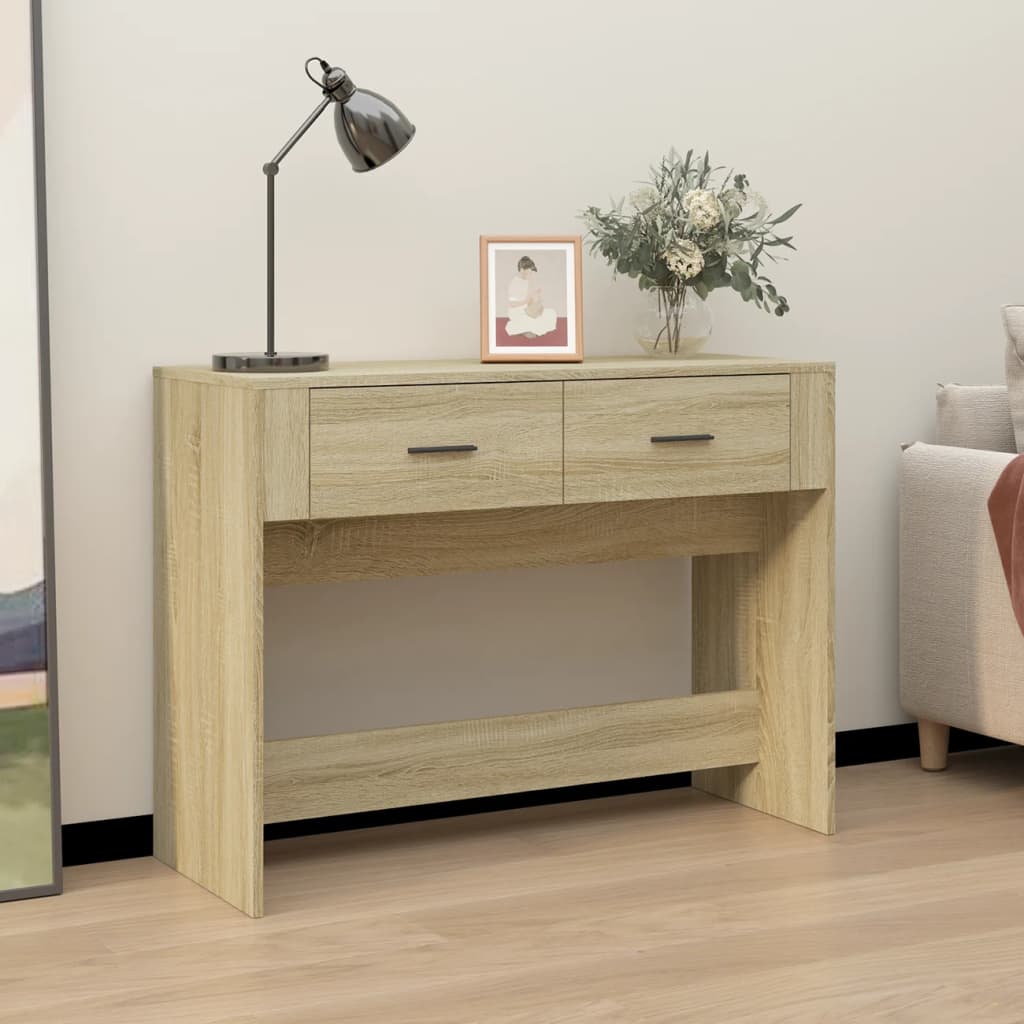 Vetonek Mesa consola madera contrachapada roble Sonoma 100x39x75 cm