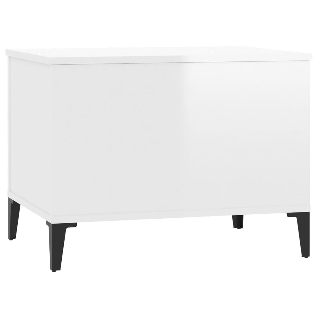 Mesa de centro madera blanco brillo 60x44,5x45 cm vidaXL