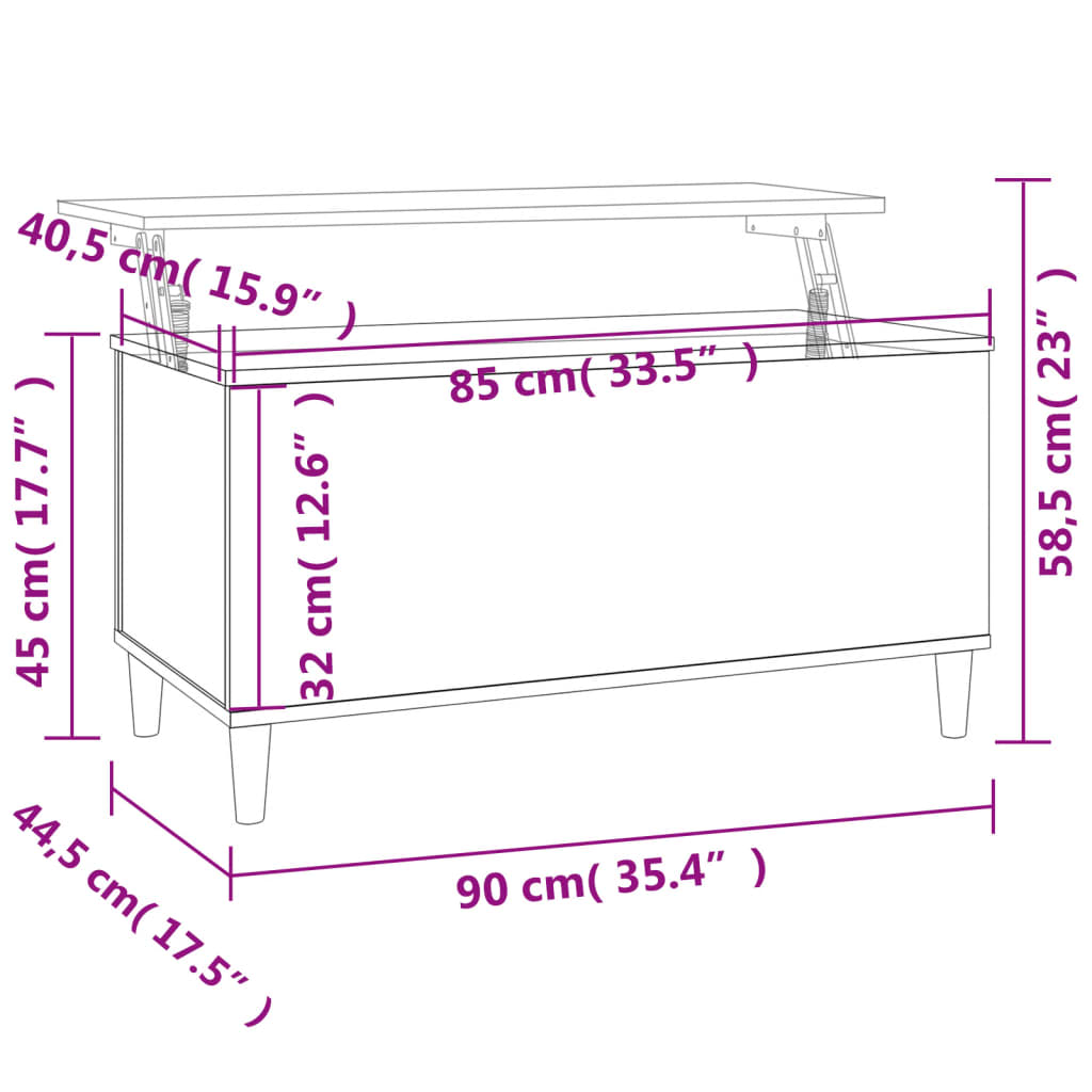 Sonoma Sonoma 90x44.5x45 cm tavolo in legno