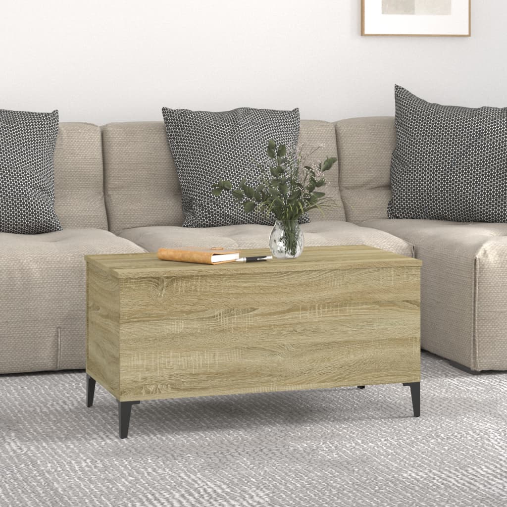 Mesa de centro madera roble Sonoma 90x44,5x45 cm