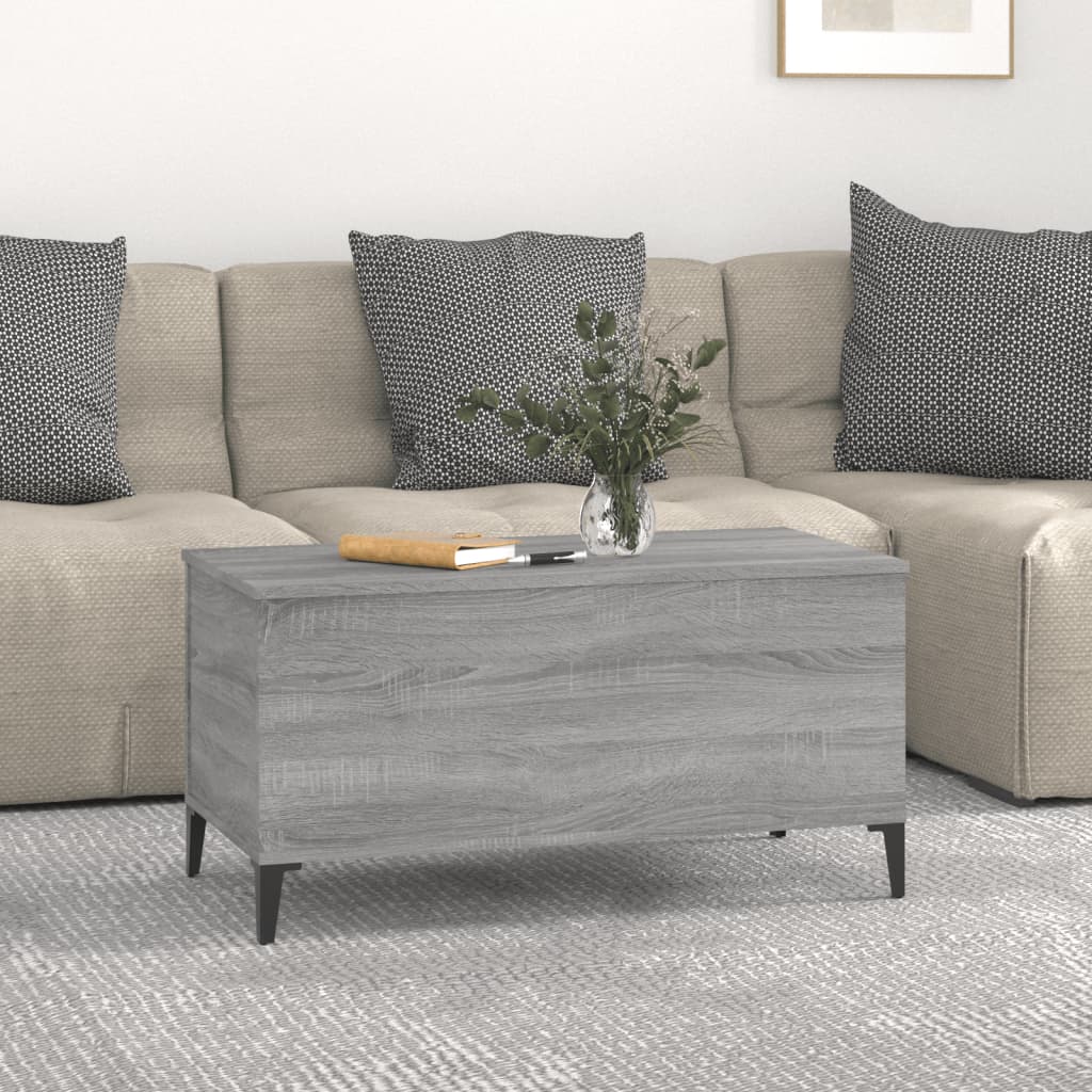 Mesa de centro madera gris Sonoma 90x44,5x45 cm