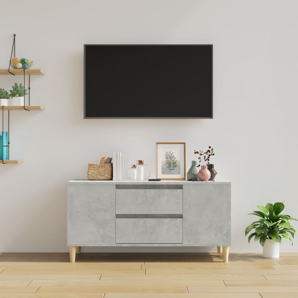 Móveis de TV cinza madeira 102x44,5x50 cm