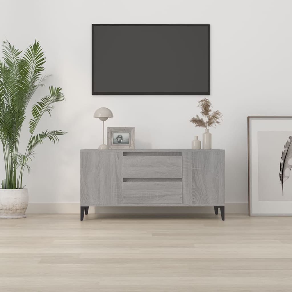 Mueble de TV madera gris Sonoma 102x44,5x50 cm