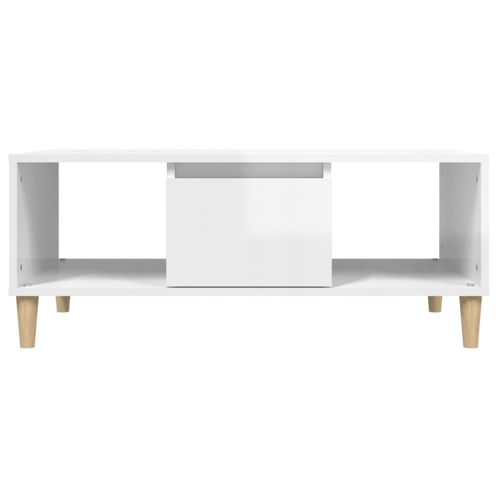 Mesa de centro madera blanco brillo 90x50x36,5 cm vidaXL