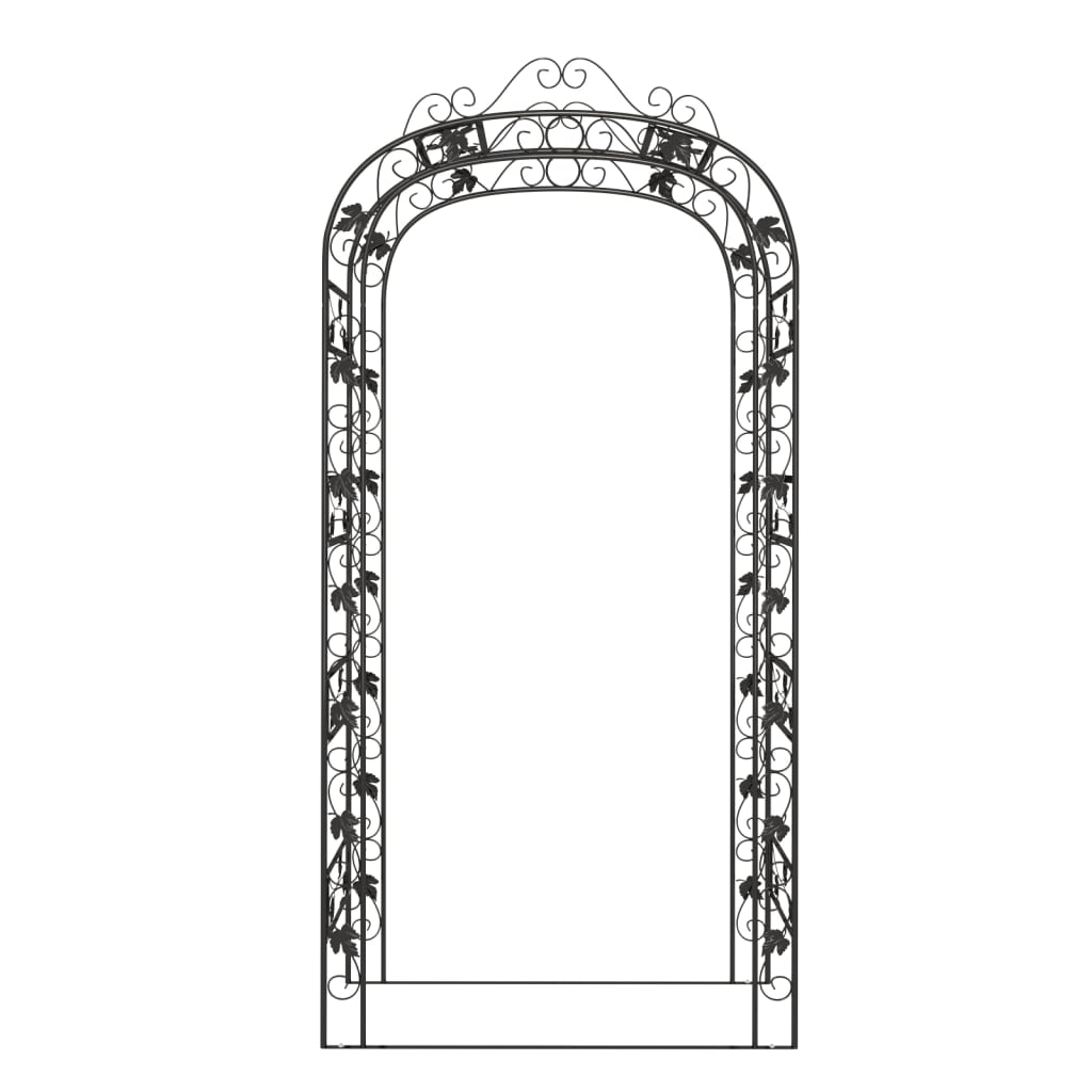 Black steel garden arc 116x45x240 cm