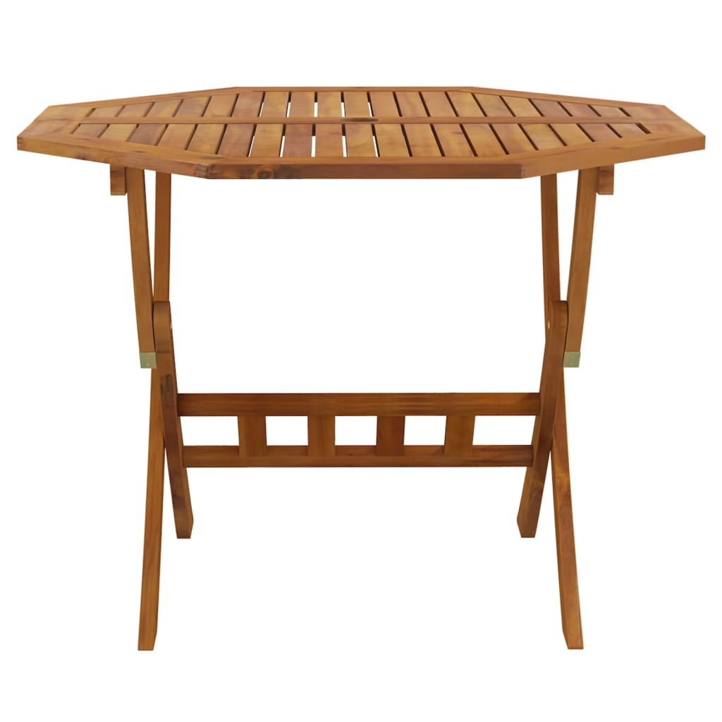 Mesa de jardín plegable madera maciza de acacia 90x75 cm