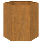 Jardinera de acero corten oxidado 40x40x45 cm v3604 - Vetonek