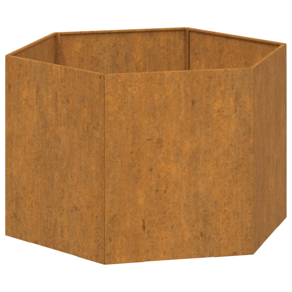 Vetonek Jardinera de acero corten oxidado 60x60x45 cm