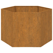 Jardinera de acero corten oxidado 60x60x45 cm v3611 - Vetonek