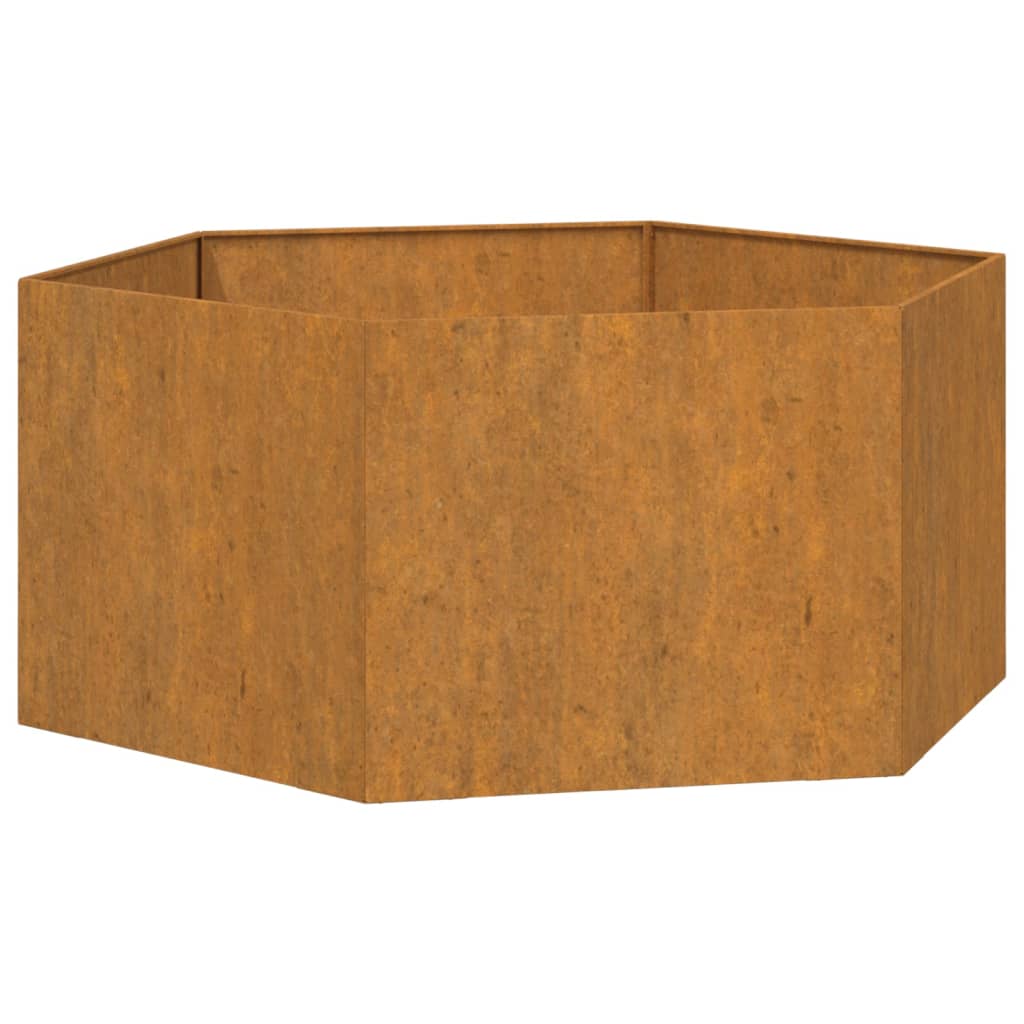 Vetonek Jardinera de acero corten oxidado 90x90x45 cm