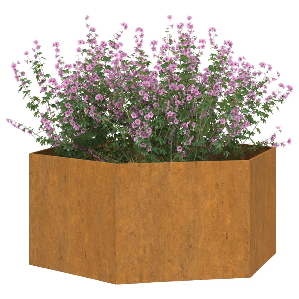 Jardinera de acero corten oxidado 90x90x45 cm v3628 - Vetonek