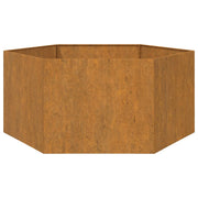 Jardinera de acero corten oxidado 90x90x45 cm v3628 - Vetonek