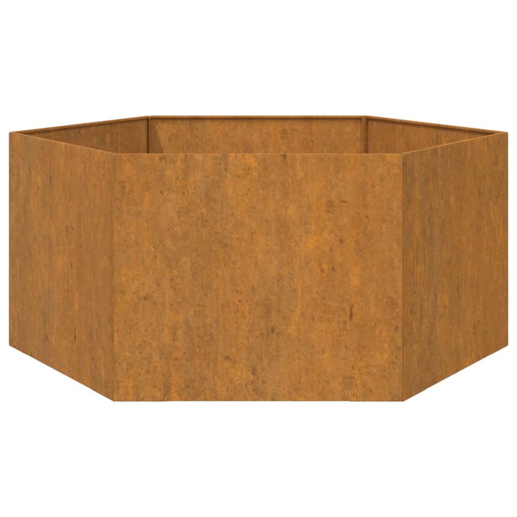 Jardinera de acero corten oxidado 90x90x45 cm v3628 - Vetonek