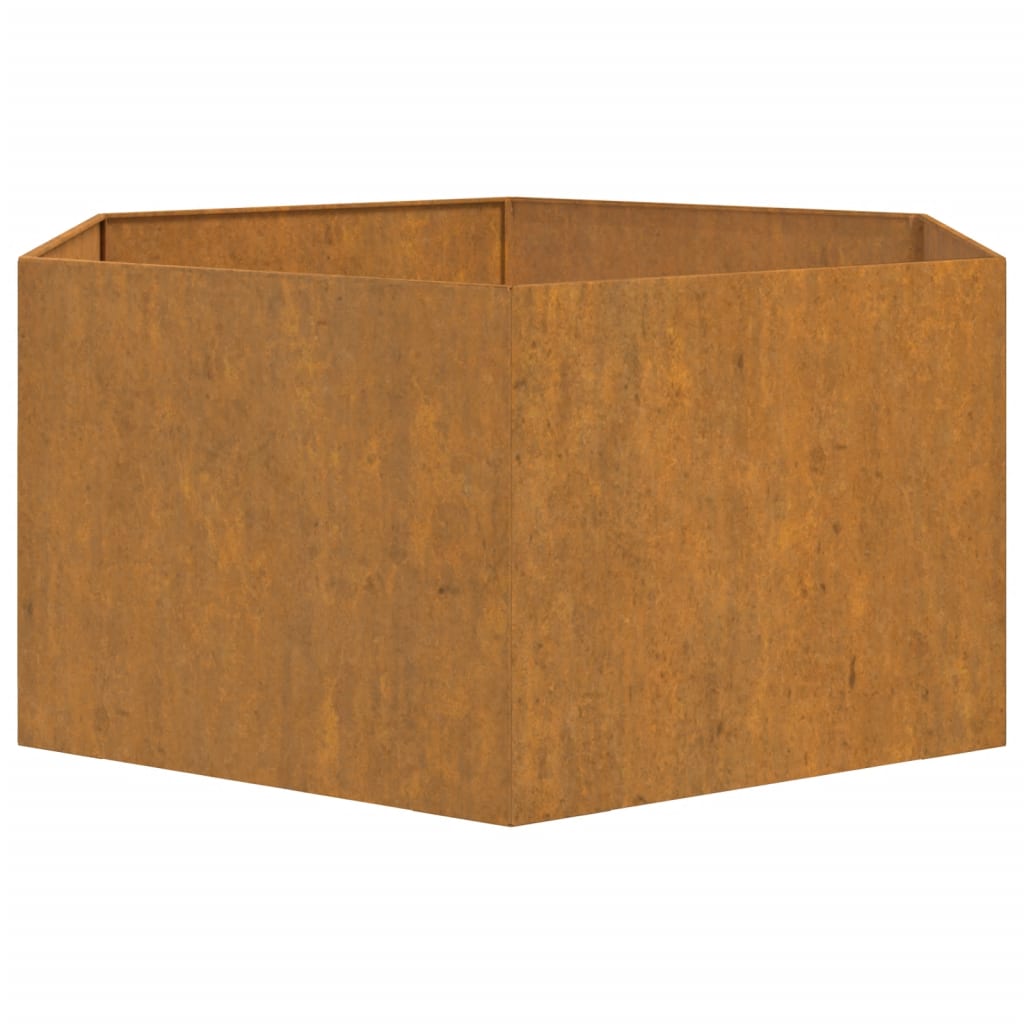 Jardinera de acero corten oxidado 90x90x45 cm v3628 - Vetonek