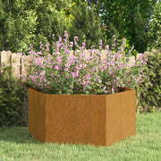 Jardinera de acero corten oxidado 90x90x45 cm v3628 Vetonek