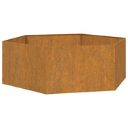 Vetonek Jardinera de acero corten oxidado 138x120x45 cm