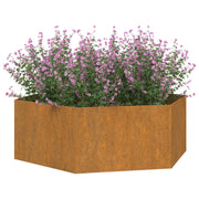 Jardinera de acero corten oxidado 138x120x45 cm v3635 - Vetonek