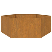 Jardinera de acero corten oxidado 138x120x45 cm v3635 - Vetonek