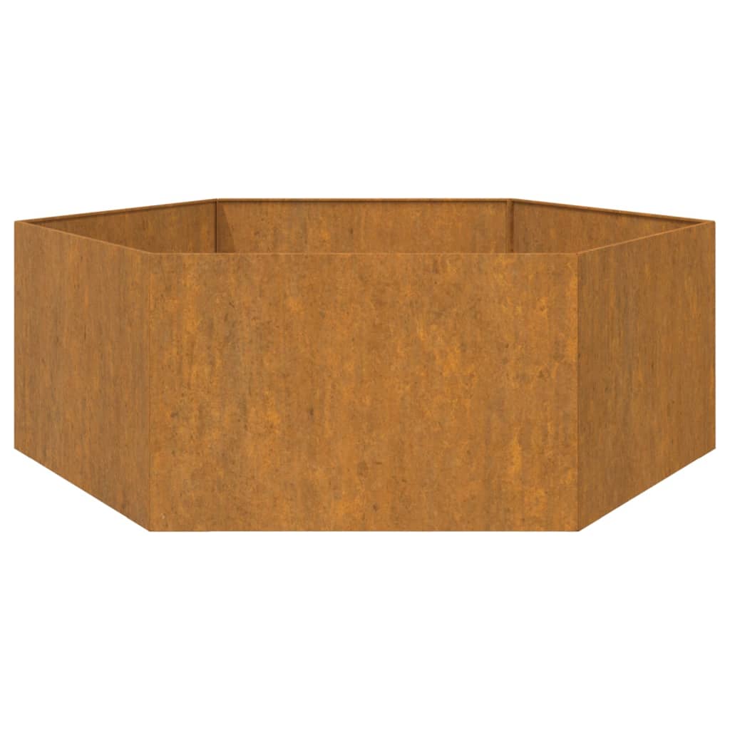 Jardinera de acero corten oxidado 138x120x45 cm v3635 - Vetonek