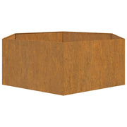 Jardinera de acero corten oxidado 138x120x45 cm v3635 - Vetonek