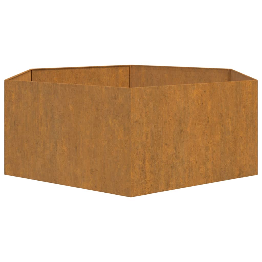 Jardinera de acero corten oxidado 138x120x45 cm v3635 - Vetonek
